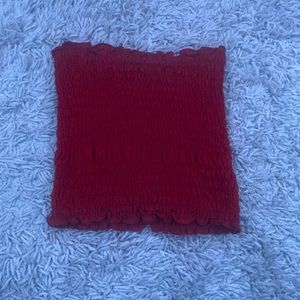cute red tube top